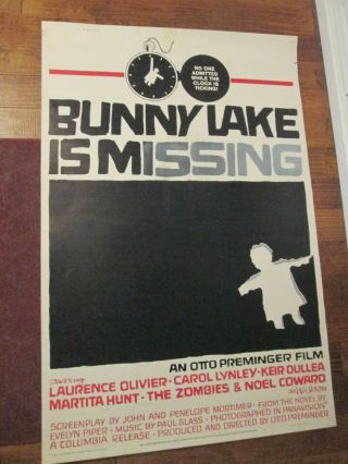Bunny Lake Is Missing - 40 X 60 Rare Movie Poster - Preminger - Saul Bass