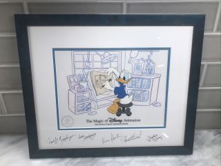 Rare Signed.  The Magic Of Disney Animation Donald Duck Sericel
