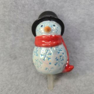 Nora Fleming Snowman Mini Embossed Nf Initials Rare Retired Please Read