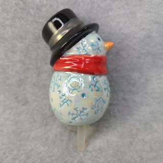 Nora Fleming Snowman Mini Embossed NF Initials Rare Retired Please Read 2