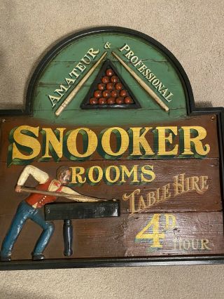 Antique/Vintage Billiards Snooker Rooms Wall Picture 15 Pounds Rare 2