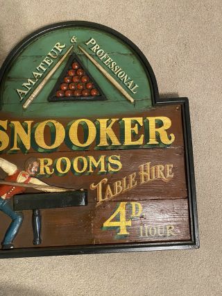 Antique/Vintage Billiards Snooker Rooms Wall Picture 15 Pounds Rare 3