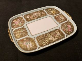 Rare Antique Bodley Hand - Painted Gold Gilded Porcelain Platter/ Tray