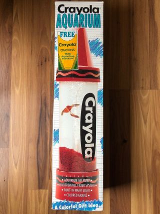 Vintage 1990 Red Crayola Crayon Aquarium Rare