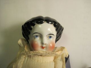 Antique Rare 14 " Parian China Doll With Cloth Body