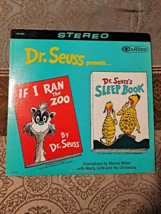 Dr.  Seuss Ran The Zoo/sleep Book Lp Vinyl Record Rare