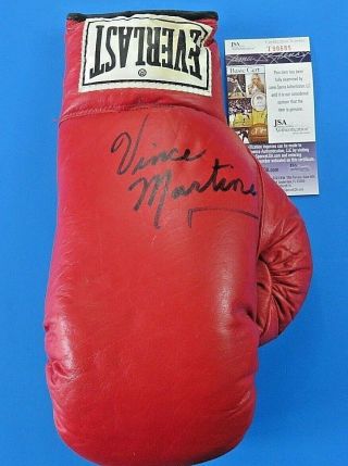 Vince Martinez Signed 12oz Everlast Boxing Glove Rare Jsa T98685