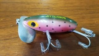 Fred Arbogast 5/8 Oz.  Jitterbug In Rainbow Trout Rare Color,