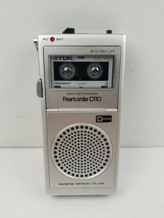Vintage 1980 Olympus Pearlcorder D110 Microcassette Recorder Rare