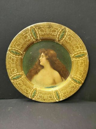Rare Antique 1905 Detroit Brewing Co.  Advertising Metal Vienna Art Plate/tray