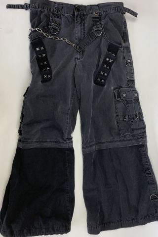 Vintage 90’s Tripp Nyc Convertible Chain Pants Black Men 
