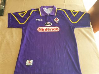 Ac Fiorentina Shirt Jersey Maglia Away Vintage Rare 1996/97 Size L