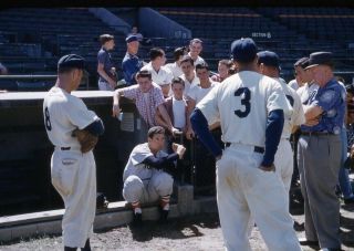 Rare 1950’s Slide Transparency Ted Williams Red Sox Talkin’ Hitting