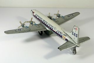 DC - 7C SAS AIRPLANE,  Japan (Yonezawa) vintage tin toy 1950s RARE 3
