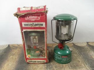 Rare Coleman Lantern 222 Green W / Box Dated 1 - 80