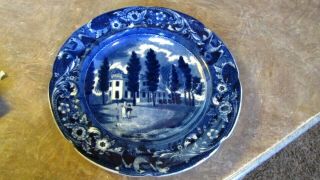 Rare 1825 Historical Hoboken Jersey Joseph Stubbs Blue Staffordshire Plate