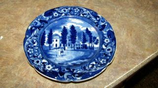 RARE 1825 Historical Hoboken Jersey Joseph Stubbs Blue Staffordshire Plate 2