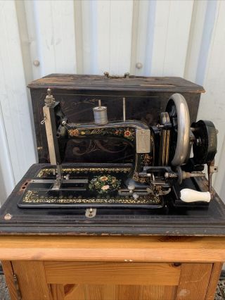 Antique Rare Netley Hand Crank Sewing Machine 1800’s