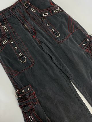 VTG 90s TRIPP NYC Bondage Pants Studs Gothic Grunge Size Large Rare Wide Leg EUC 3