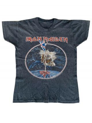 Vintage Iron Maiden T - Shirt Vtg Rare 80s Metal Tour Shirt