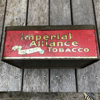 Rare Australian / NZ BIG 5lb Imperial Alliance Cigarette Tobacco Tin 3