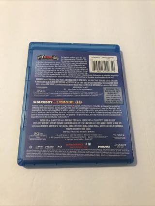 Spy Kids 3D: Game Over/Adventures of Sharkboy & Lavagirl 3D (Blu - ray 3D/2D) Rare 3