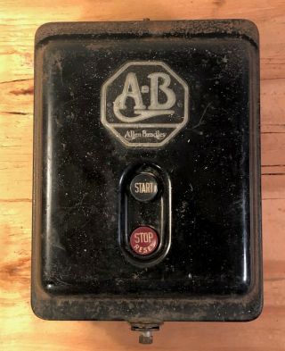 Vintage Rare Allen Bradley 3 Phase Start Stop Motor Starter 609 Size 1 Type A