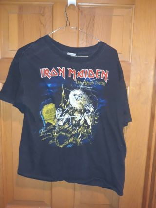 Iron Maiden Live After Death 1985 Shirt Rare Vintage Xl
