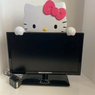 Rare Hello Kitty Black 19 " Flat Screen Led Tv With Remote Pre - Owned