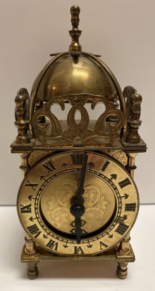 Rare 8 Day Vintage England Brass Smiths Clock
