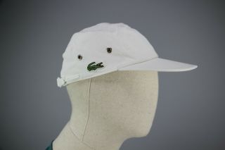 Ultra Rare Vintag Lacoste 5 Panel Made In France White Cap Size 2