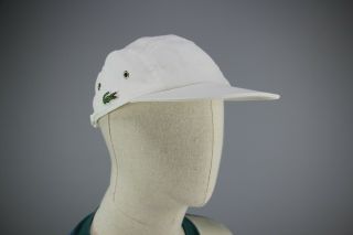 Ultra Rare Vintag Lacoste 5 Panel Made in France White cap Size 2 2