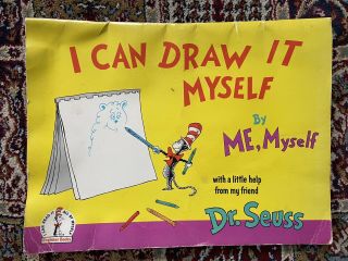 I Can Draw It Myself Dr.  Seuss Large Book Rare