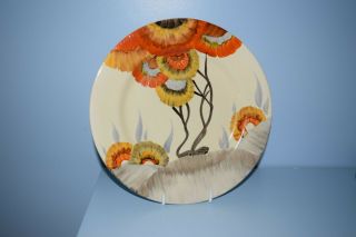 A Rare Clarice Cliff 7 7/8 " Side Plate " Rhodanthe " Pattern 1936