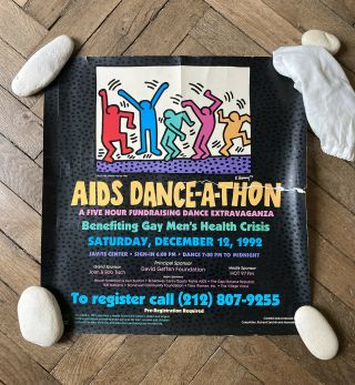 Rare Keith Haring Poster Aids Dance A Thon 1992