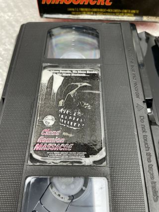 RARE 1985 BIG BOX OOP VHS CLASS REUNION MASSACRE HORROR FILM 2