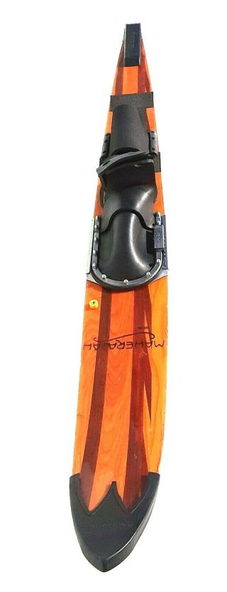Maherajah Slalom Ski Rare Exotic Wood 155 Cm,  62½ " Adjustable Binding Vintage