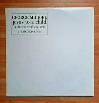 Ultra Rare George Michael Jesus To A Child France 12 " Promo Single Virgin 1996