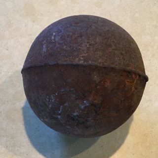 Rare Civil War Cannon Ball - Vicksburg - 4.  5 Lb’s - Great Patina -
