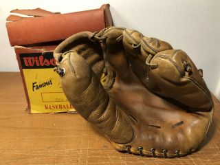 Vtg 1950s Al Kaline Wilson Baseball Glove Mitt Model 573cl W/ Display Box Rare
