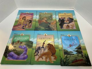 Disney The Lion King - Six Adventures Rare 1994 Hardback Book Set Grolier