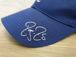 Rare Roger Federer Nike Blue Credit Suisse logo Hat Cap Signed Dri - fit Legacy 91 2