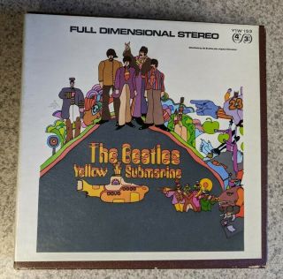 Rare The Beatles Yellow Submarine 3 3/4ips Reel To Reel Y1w153 " Vg "