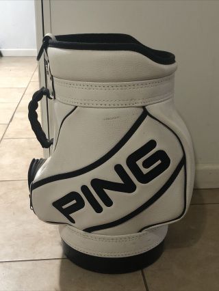Rare Ping Caddy Golf Bag Shag Bag Garbage Can 20” Tall X 11” Shape
