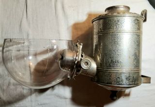 Rare Antique The Angle Mfg.  Co.  York Hanging Kerosene Lamp With Glass Globe