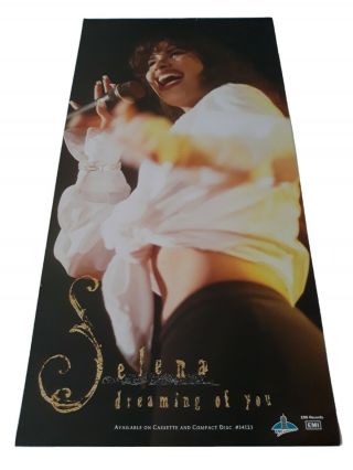 Rare Selena Quintanilla 1995 Dreaming Of You Double - Sided Promotional Poster