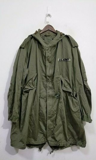 Rare Vintage 40s 50s Ww2 Korean War Us Army M51 P50 Fishtail Cotton Jacket