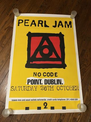 Rare 1996 Pearl Jam Tour Oversized Poster 61” X 41”