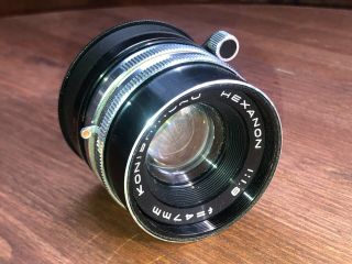 Rare Rangefinder Konishiroku Hexanon Lens 1963 47mm F:1.  9 Adapted To Sony E
