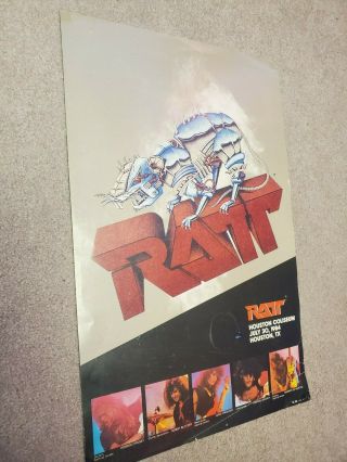 Ratt 1984 Houston Coliseum Tour Concert Poster 13x20 Ultra Rare